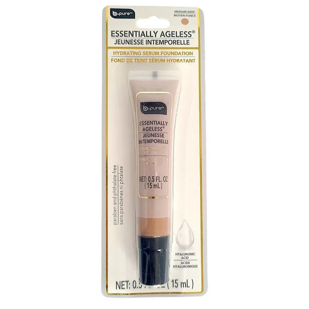 B-Pure Essentially Ageless Hydrating Serum Foundation Medium-Deep .5 oz